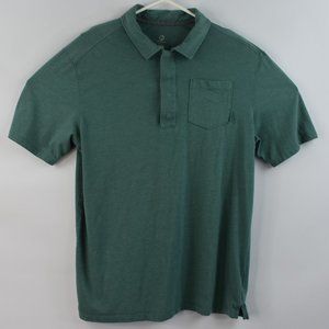 Merrell Mens Polo Solid Green Size XL Short Sleeve